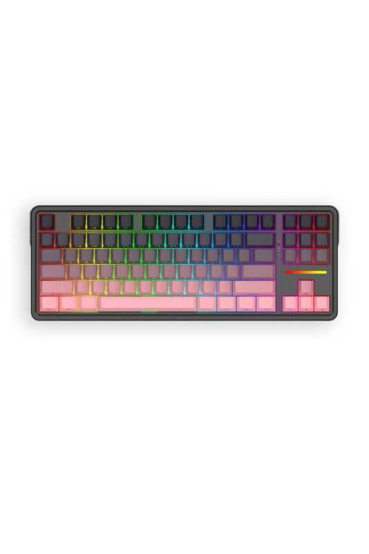 REDRAGON - Redragon K728SP RGB Pro Antonium Pro Pink TKL Gasket Wireless Mechanical Keyboard - pink