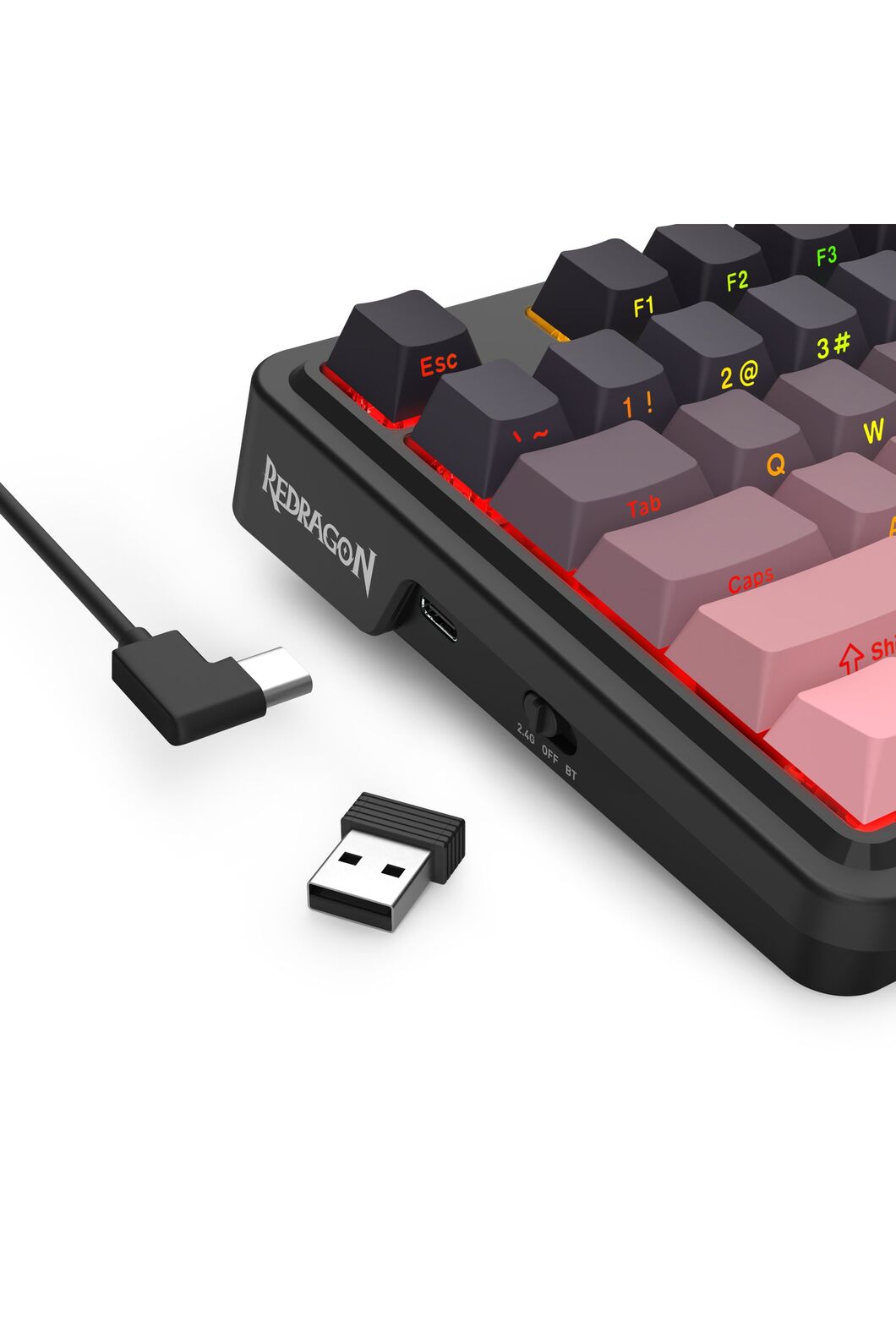 REDRAGON - K728SP-RGB-PRO Antonium Pro Keyboard - pink