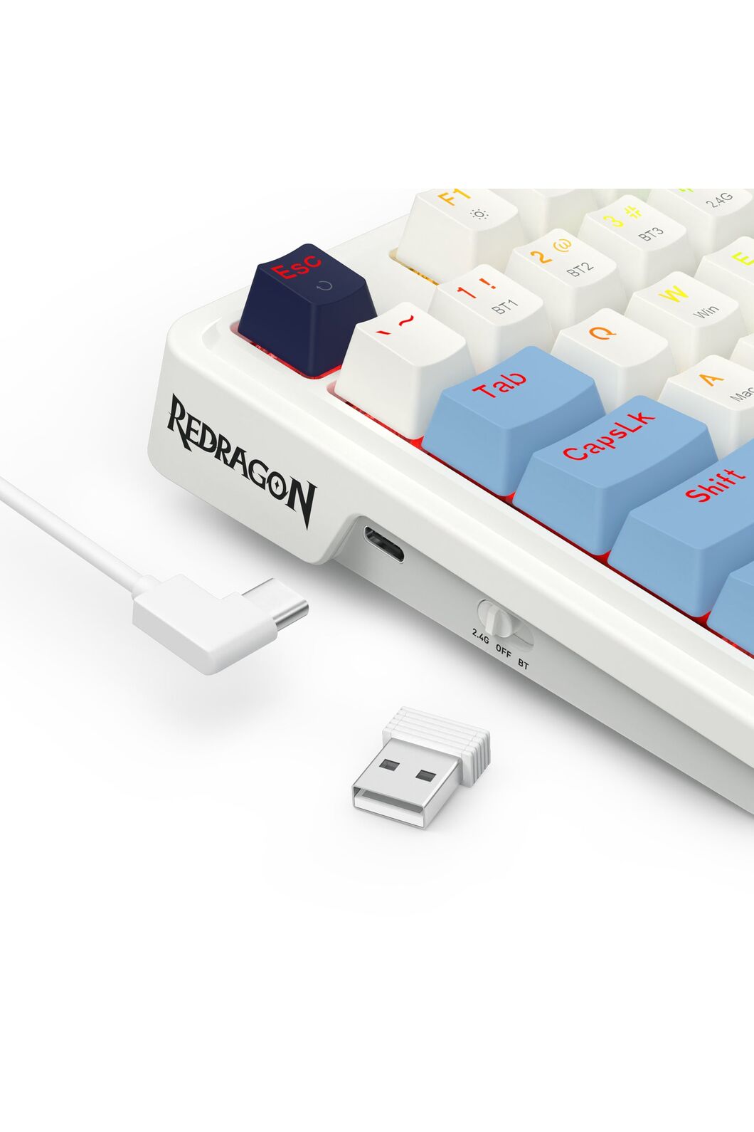 REDRAGON - K728WBB-RGB-PRO AntoniumPro Keyboard - white