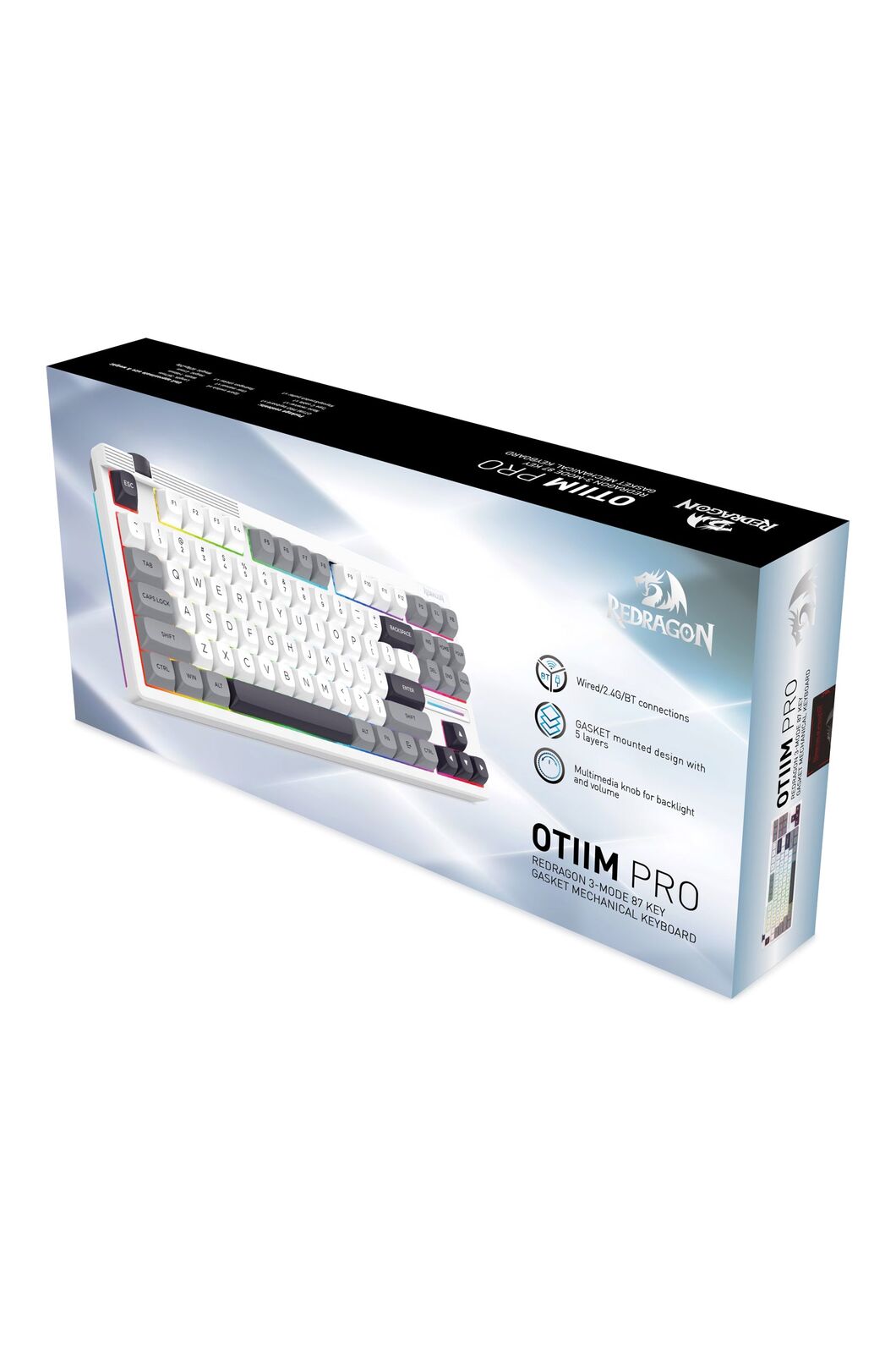 REDRAGON - K729WGB-RGB-PRO OTIM ProTKL Keyboard - white