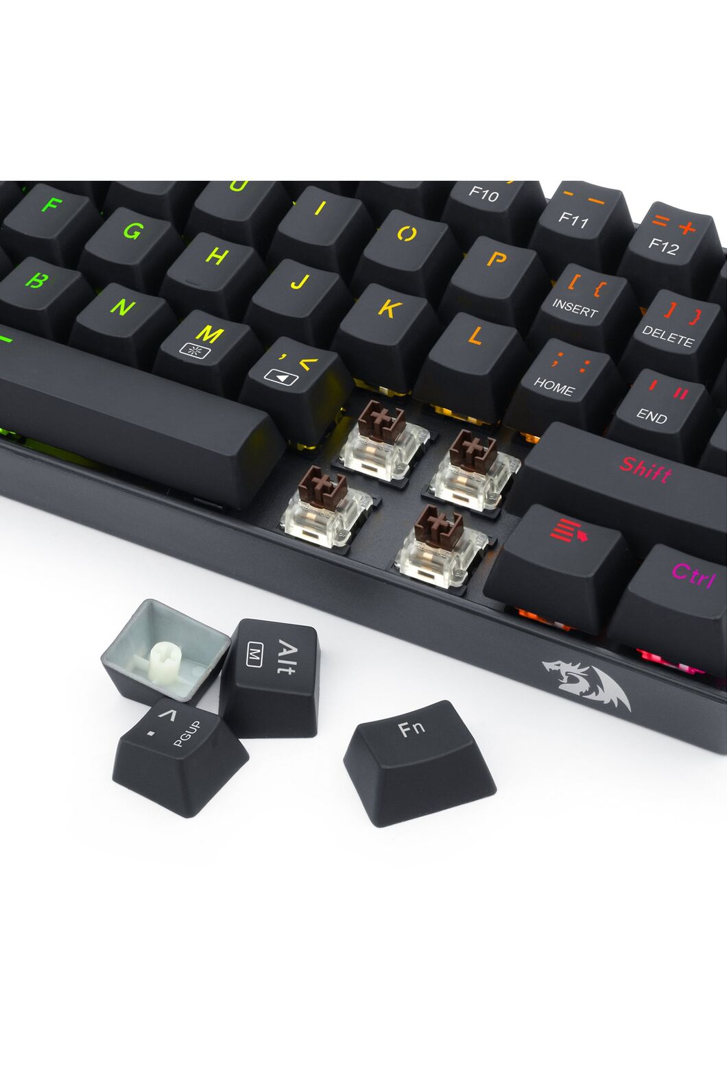 REDRAGON - Redragon K630RGB Dragonborn Black 60% Mechanical RGB Gaming Keyboard - black