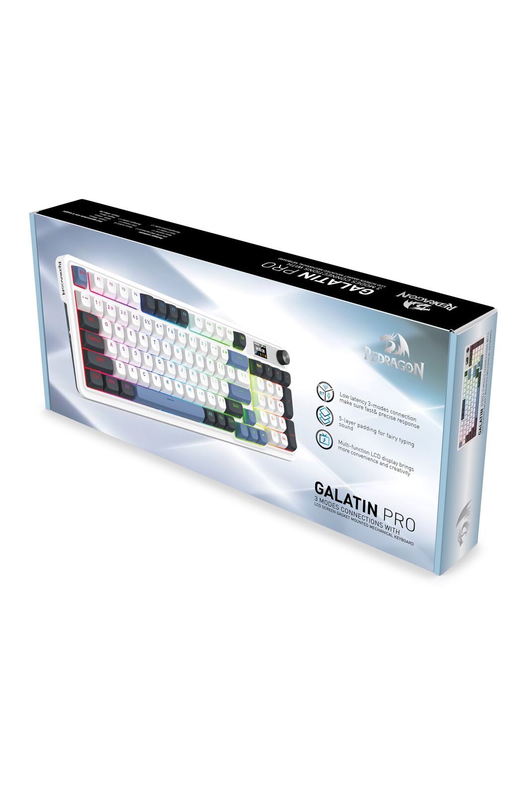 REDRAGON - K719WGB-RGB-PRO Artemis Pro Keyboard - white