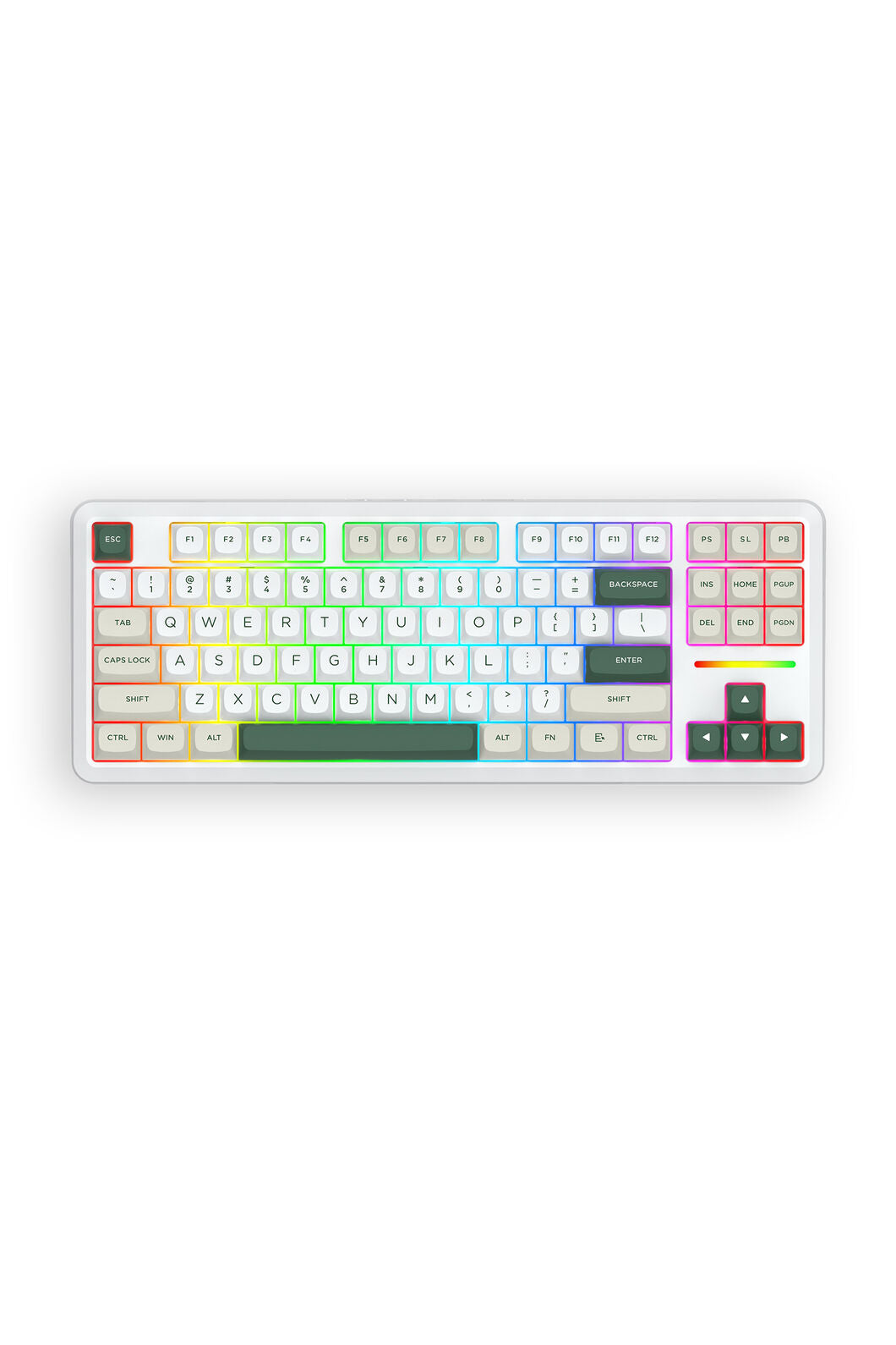 REDRAGON - K734WCG-RGB-PRO Wildslash KB - white