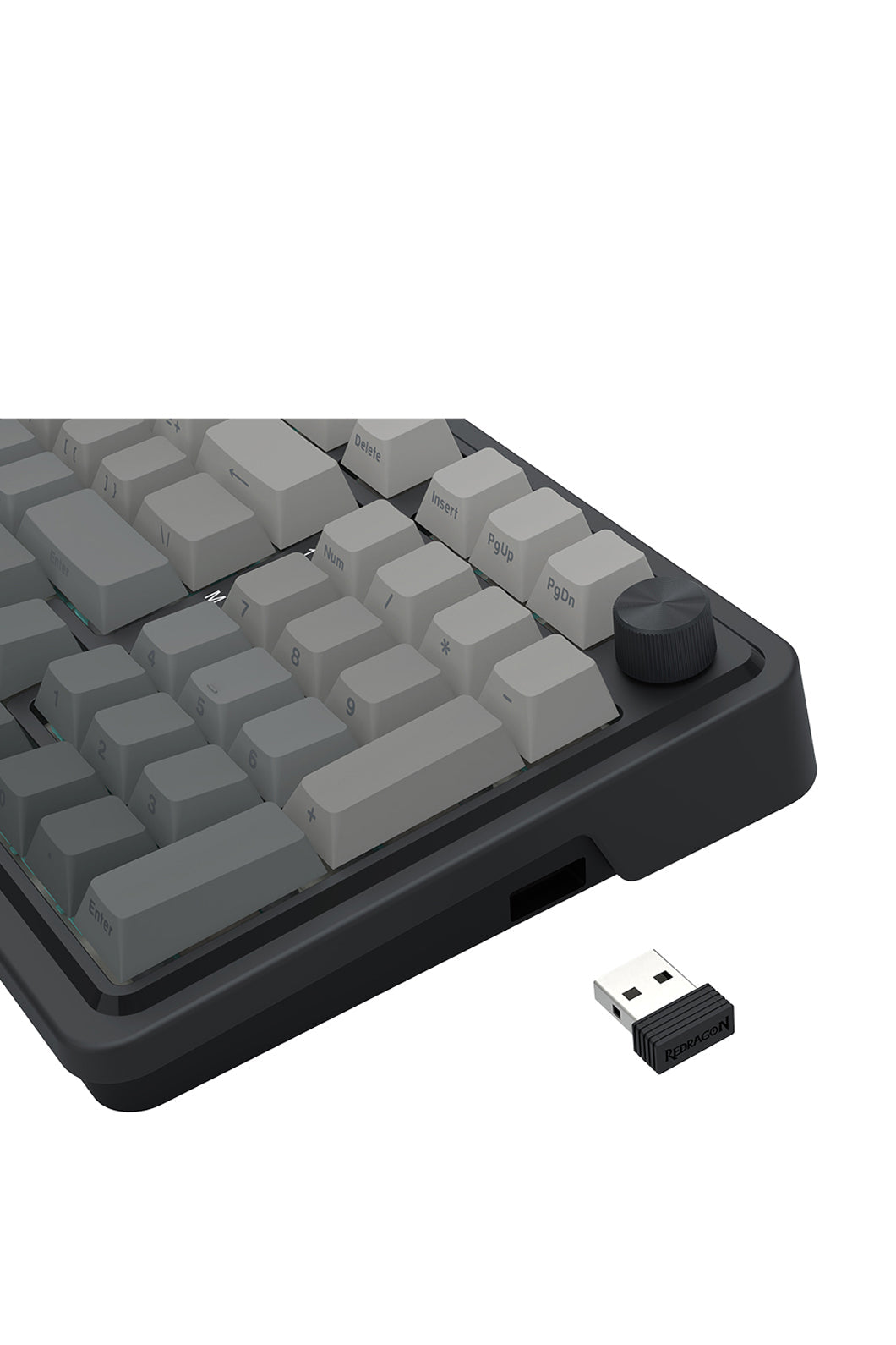 REDRAGON - Redragon K686SP RGB Pro EISA Grey 98+1 Gasket Wireless Mechanical Keyboard - grey