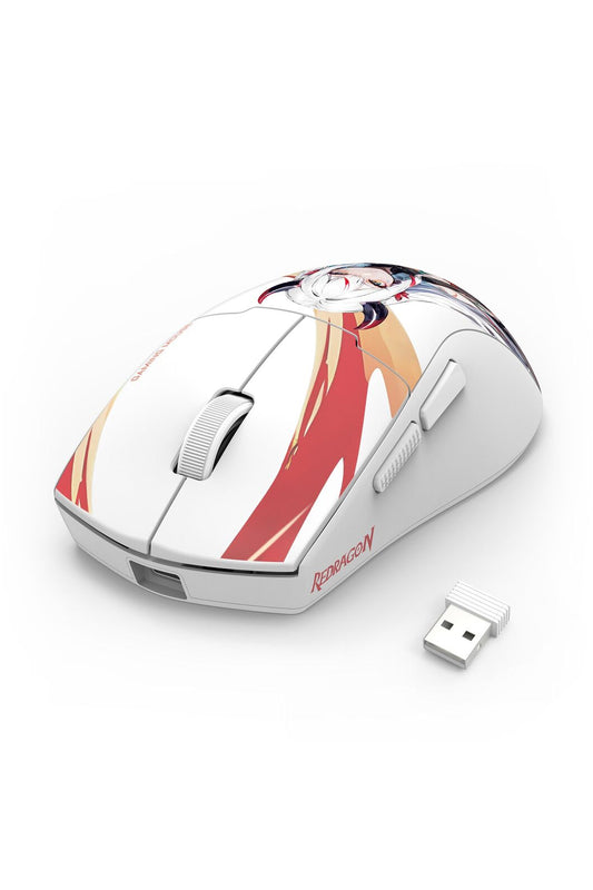 REDRAGON - Redragon M918AKG-PRO K1ng Max White Ultra-Light Tri-Mode 26000 DPI Esports Gaming Mouse - white