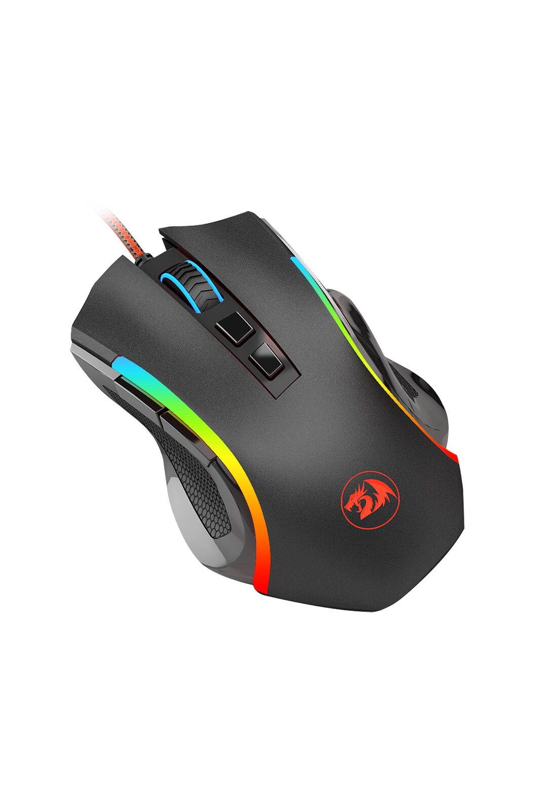 REDRAGON - Redragon M607 Griffin Black USB Wired RGB Gaming Mouse - black