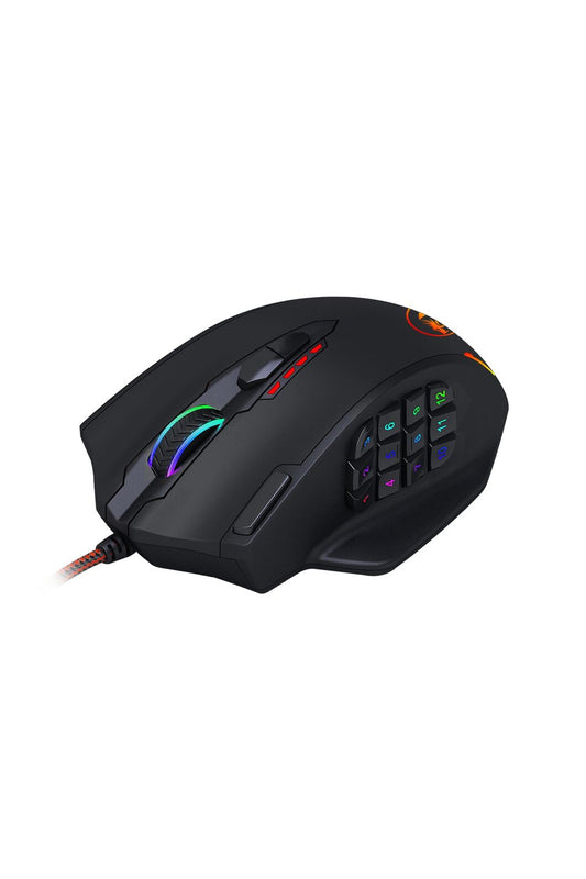 REDRAGON - Redragon M908 Impact Black MMO USB Wired Gaming Mouse - black