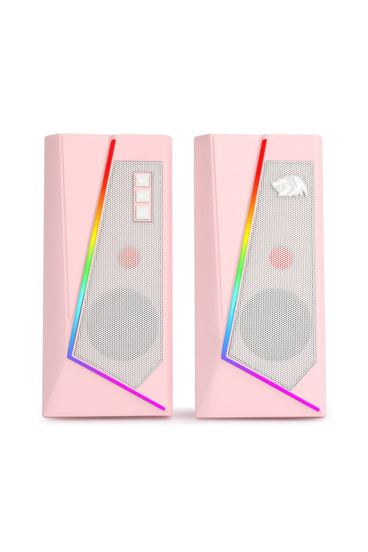 REDRAGON - Redragon GS520P Anvil Pink Vertical RGB Touch Control Desktop Speaker - pink