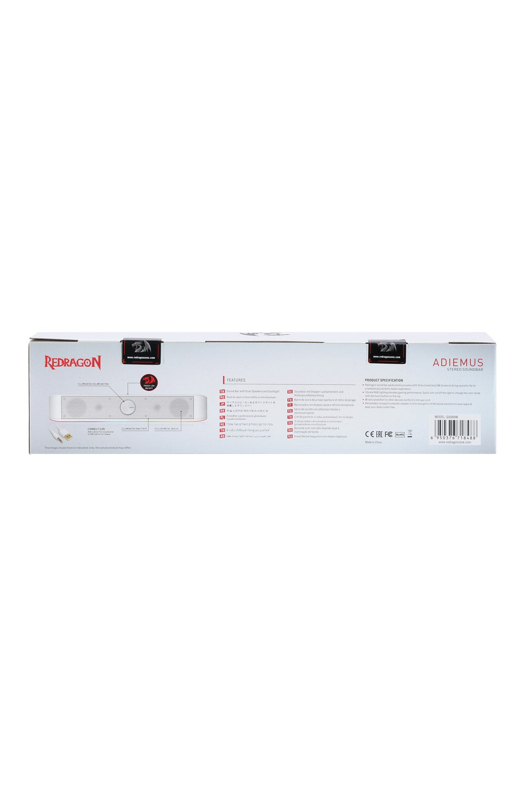 REDRAGON - GS560W Adiemus Sound Bar - white