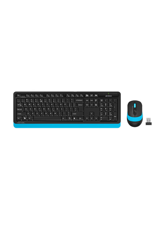 A4Tech - A4Tech FG1010 Blue Wireless Keyboard & Mouse Combo - blue