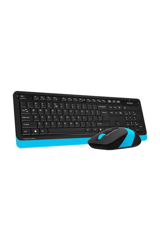A4Tech - A4Tech FG1010 Blue Wireless Keyboard & Mouse Combo - blue