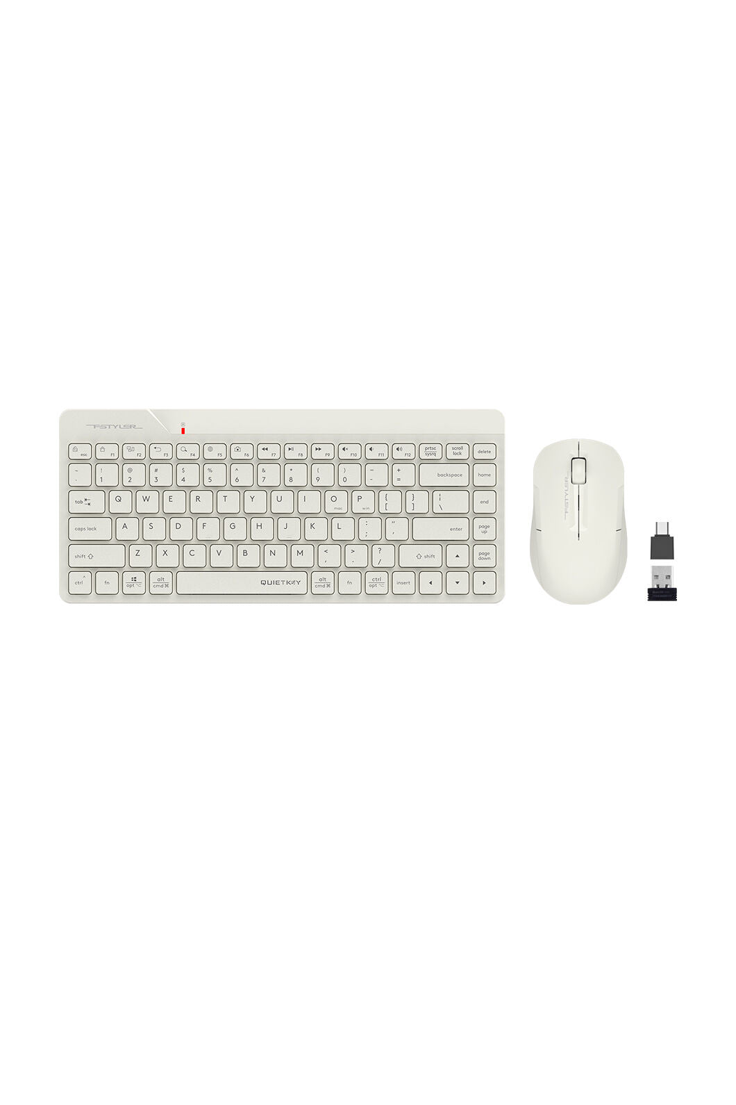 A4Tech - A4Tech FG2200 Air2 Beige Compact Silent Wireless Keyboard & Mouse Combo - beige