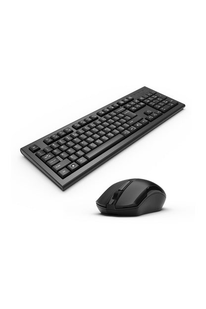 A4Tech - A4Tech 3330NS Black Full Size Wireless Silent Keyboard and Mouse Combo - black