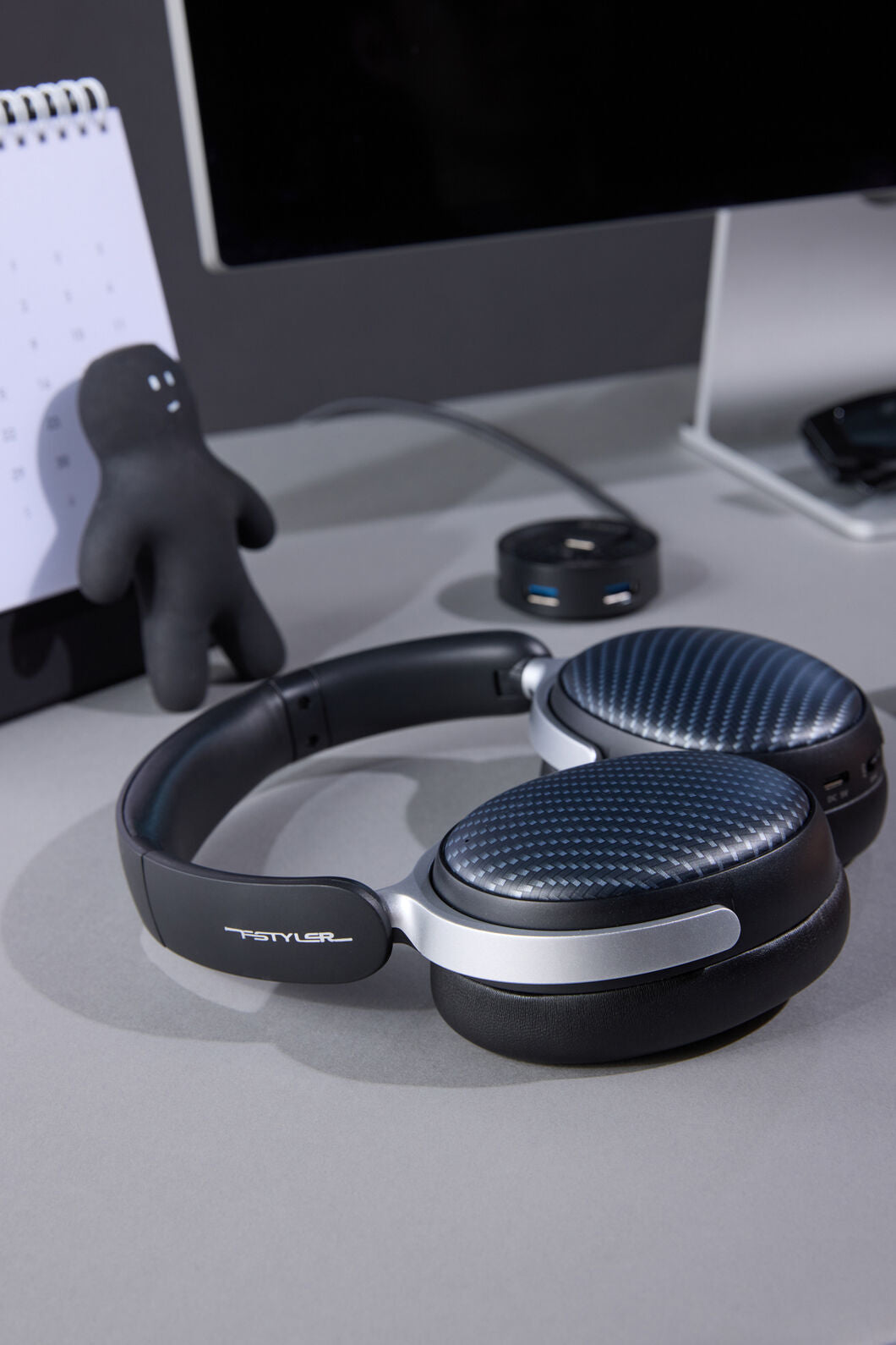 A4Tech - A4Tech BH350C Black Dual-Mode ANC Wireless Headphones - black