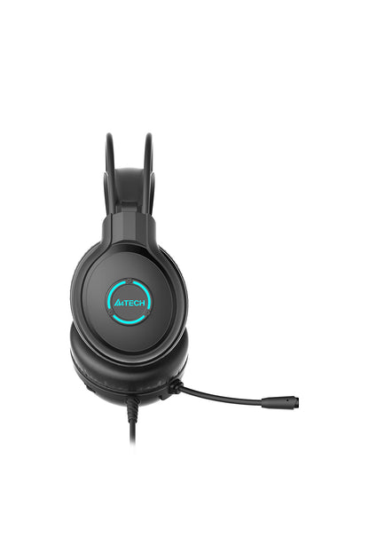 A4Tech - A4Tech FH300U Black Over-Ear USB RGB Gaming Headset - black