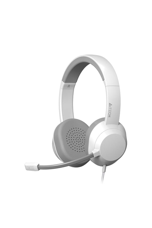 A4Tech - A4Tech FH150U White On-Ear USB Noise-Cancelling Conference Headset - white