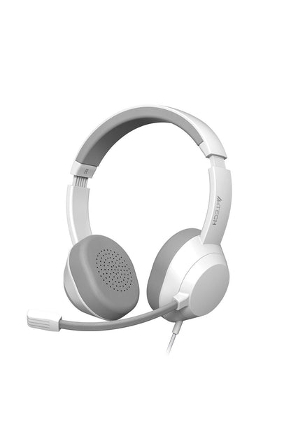 A4Tech - A4Tech FH150U White On-Ear USB Noise-Cancelling Conference Headset - white