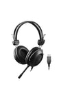 A4Tech - A4Tech HU-35 Black Over-Ear Comfort Noise-Cancelling USB Headset - black