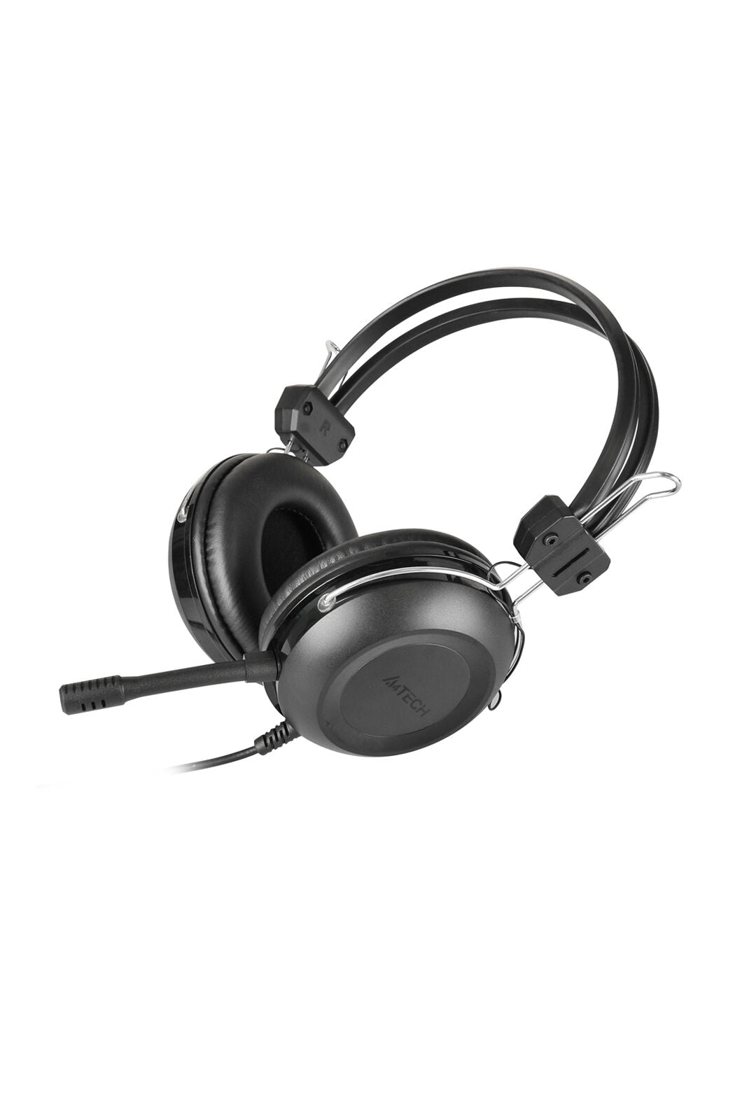 A4Tech - A4Tech HU-35 Black Over-Ear Comfort Noise-Cancelling USB Headset - black