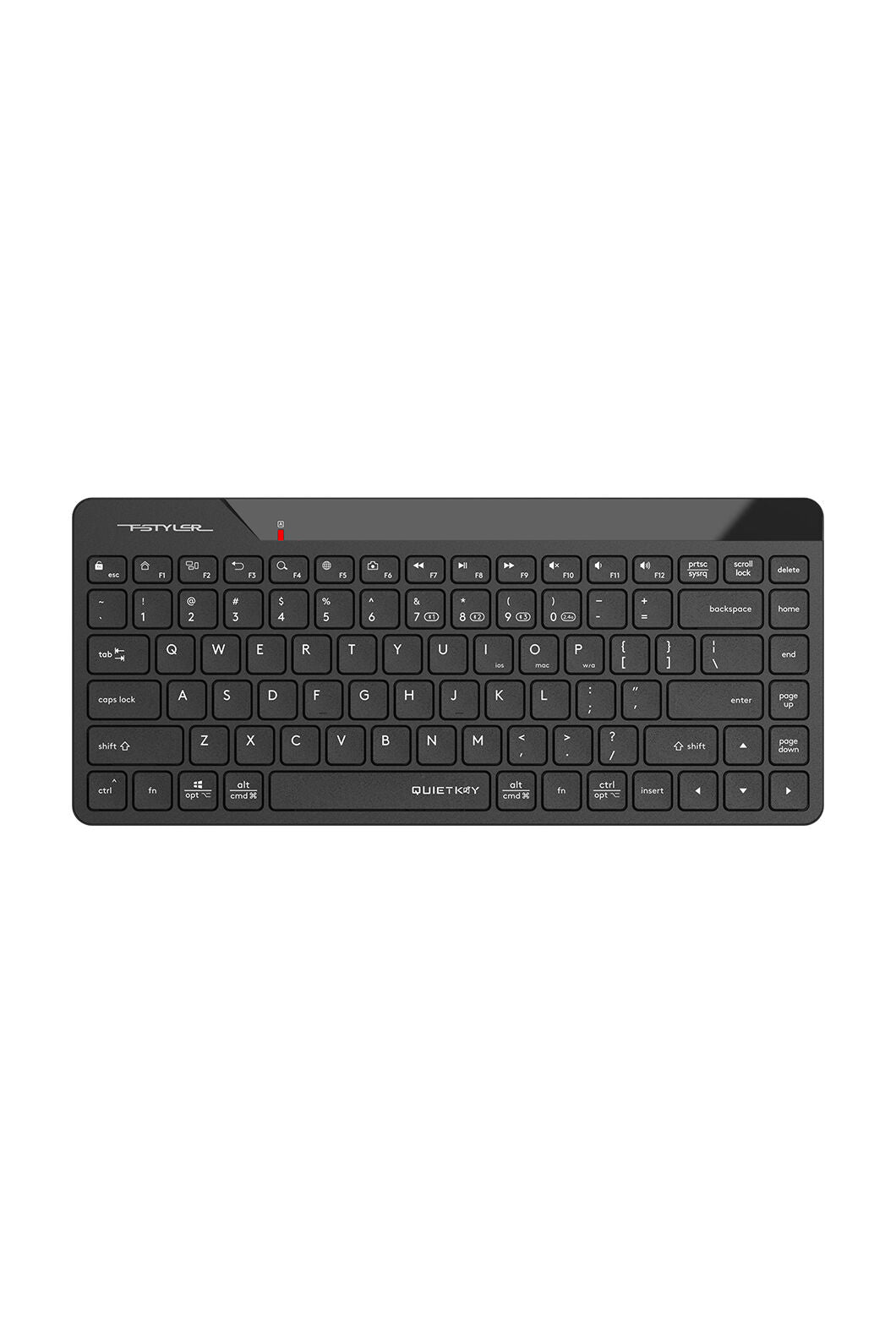 A4Tech - A4Tech FBK22 AS Black Compact Dual-Mode QuietKey Keyboard - black