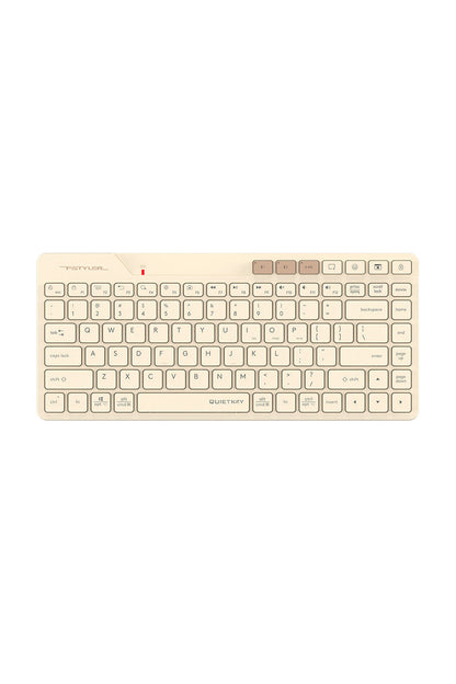 A4Tech - A4Tech FBK26C AS Cafe Latte Rechargeable Compact QuietKey Keyboard - cafe-latte