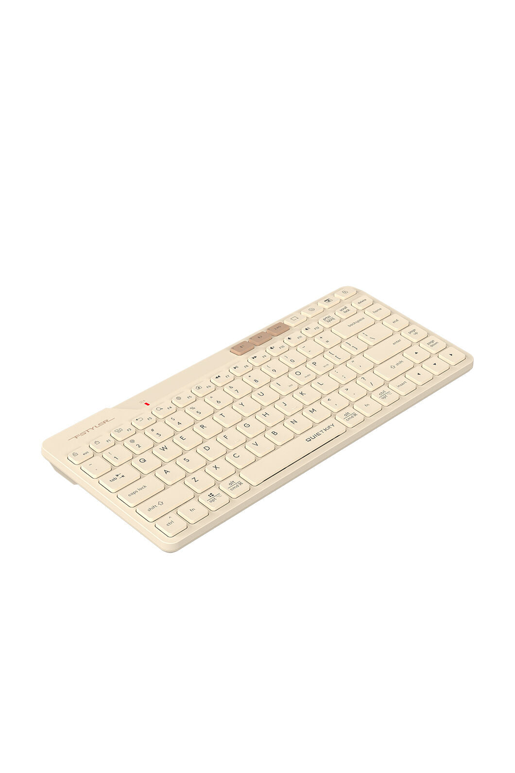 A4Tech - A4Tech FBK26C AS Cafe Latte Rechargeable Compact QuietKey Keyboard - cafe-latte