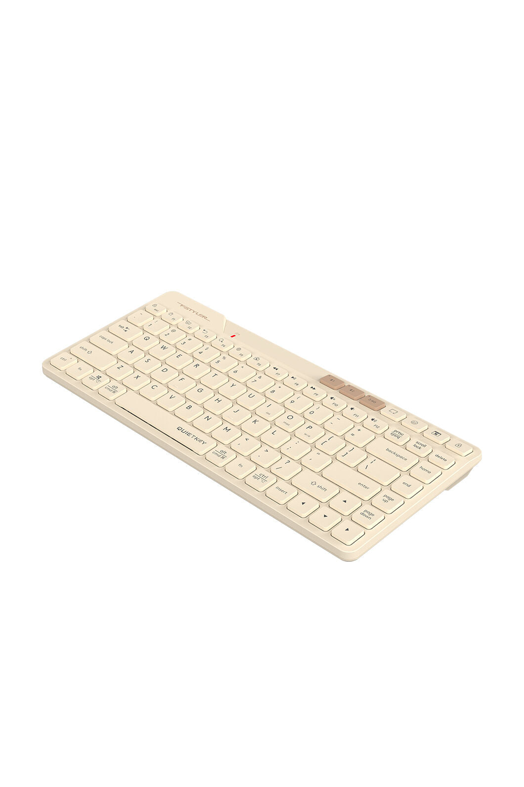 A4Tech - A4Tech FBK26C AS Cafe Latte Rechargeable Compact QuietKey Keyboard - cafe-latte