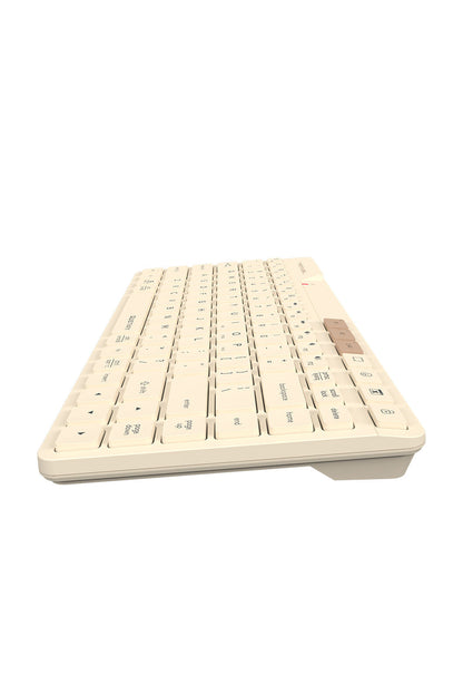 A4Tech - A4Tech FBK26C AS Cafe Latte Rechargeable Compact QuietKey Keyboard - cafe-latte