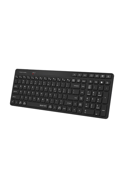 A4Tech - A4Tech FBK27C AS Black Rechargeable TKL QuietKey Keyboard - black