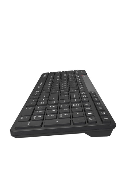 A4Tech - A4Tech FBK27C AS Black Rechargeable TKL QuietKey Keyboard - black