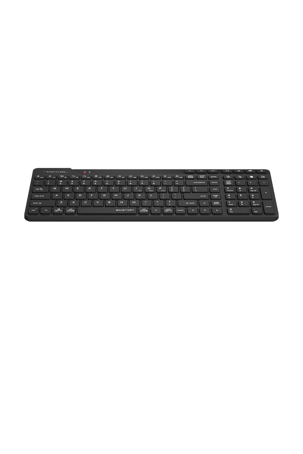A4Tech - A4Tech FBK27C AS Black Rechargeable TKL QuietKey Keyboard - black