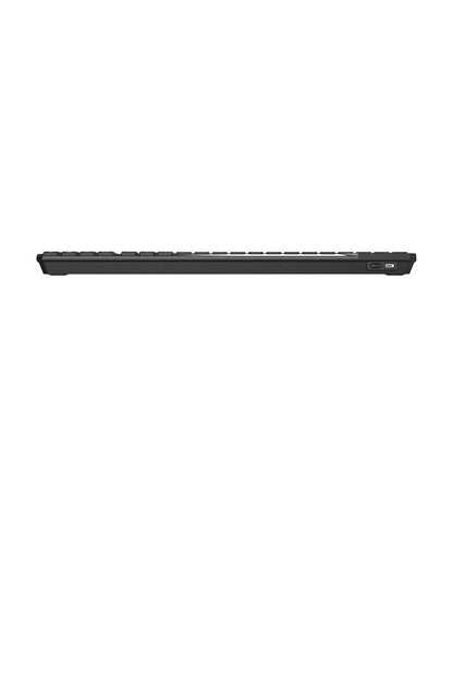A4Tech - A4Tech FBK27C AS Black Rechargeable TKL QuietKey Keyboard - black