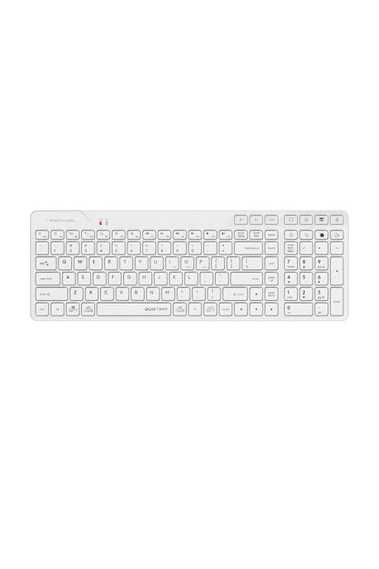 A4Tech - A4Tech FBK27C AS White Rechargeable TKL QuietKey Keyboard - white