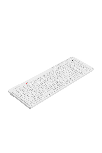 A4Tech - A4Tech FBK27C AS White Rechargeable TKL QuietKey Keyboard - white