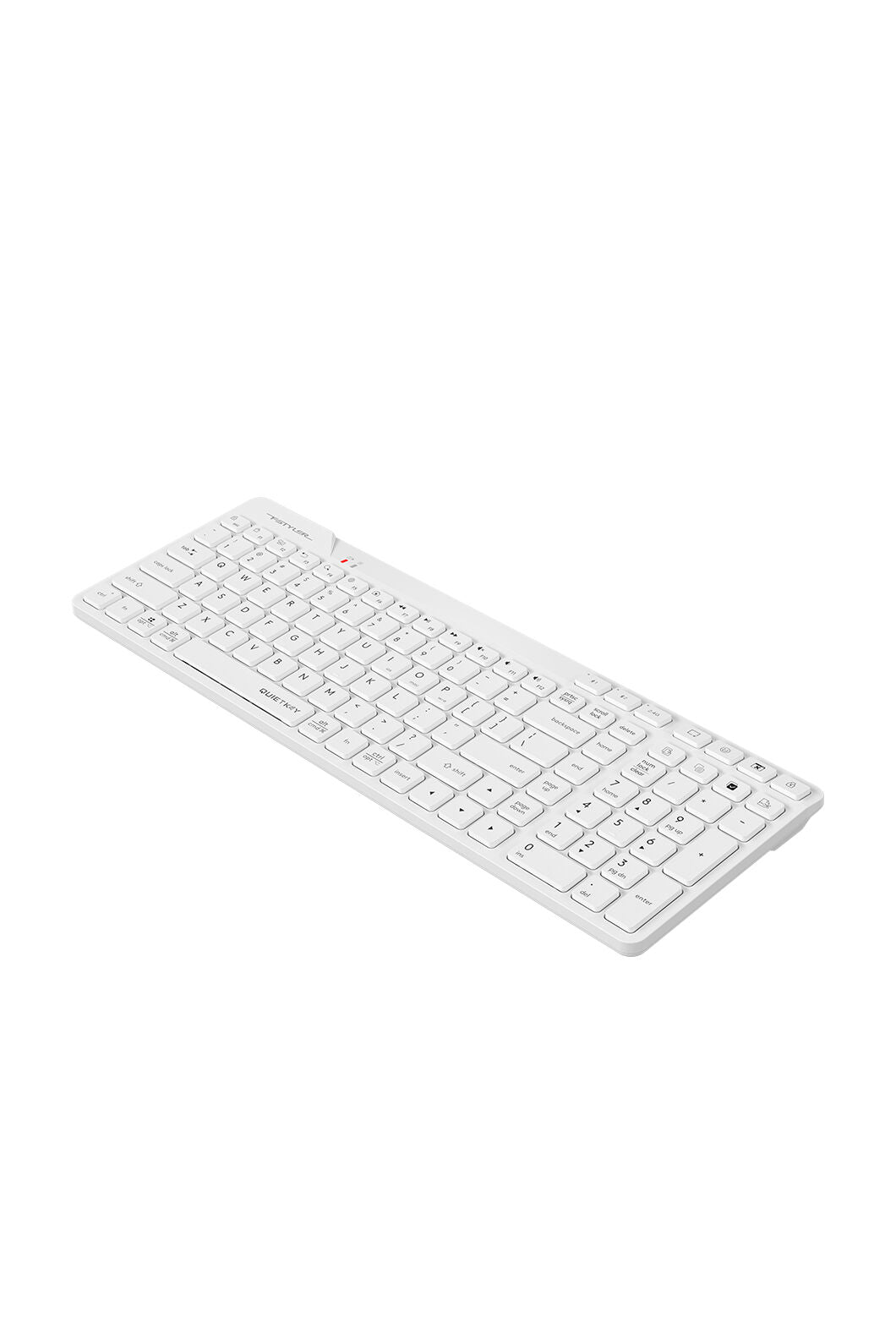 A4Tech - A4Tech FBK27C AS White Rechargeable TKL QuietKey Keyboard - white