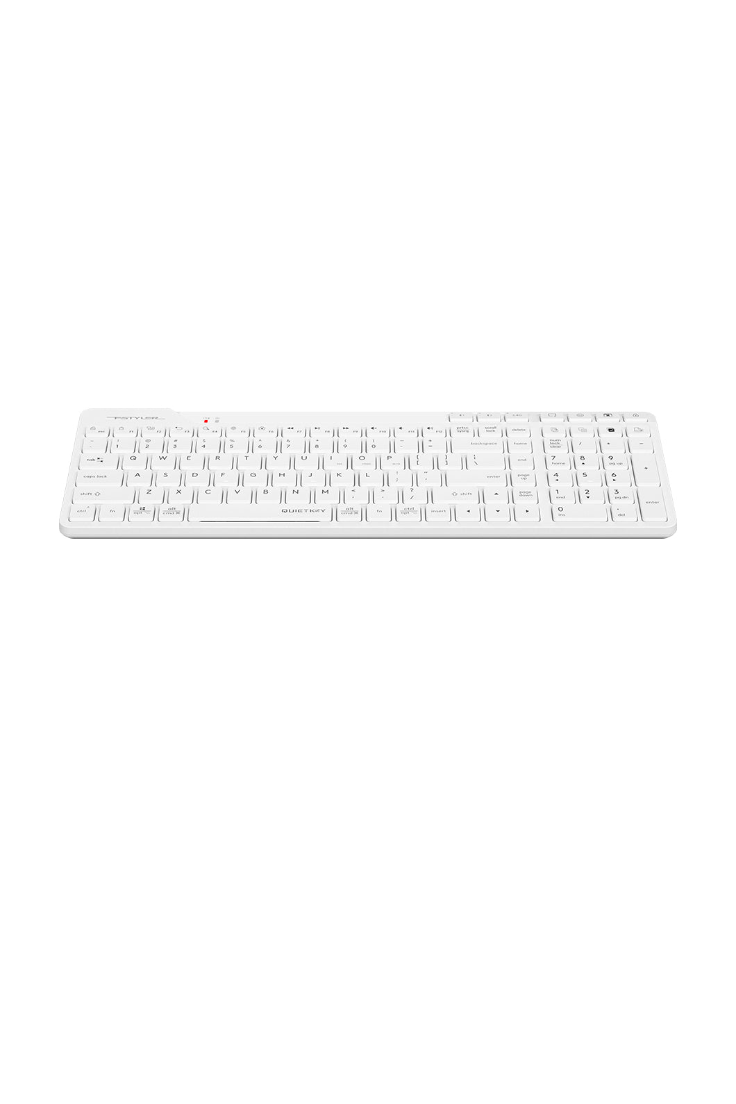 A4Tech - A4Tech FBK27C AS White Rechargeable TKL QuietKey Keyboard - white