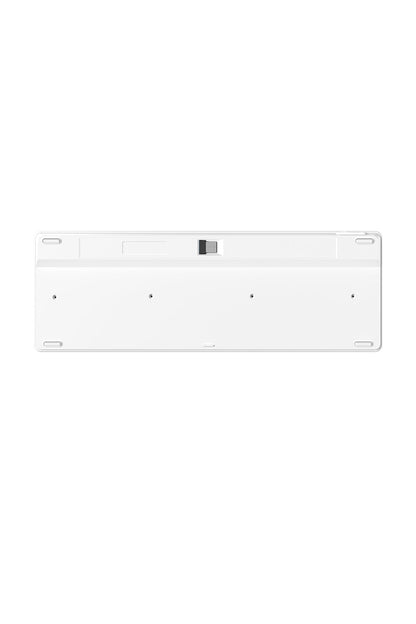 A4Tech - A4Tech FBK27C AS White Rechargeable TKL QuietKey Keyboard - white