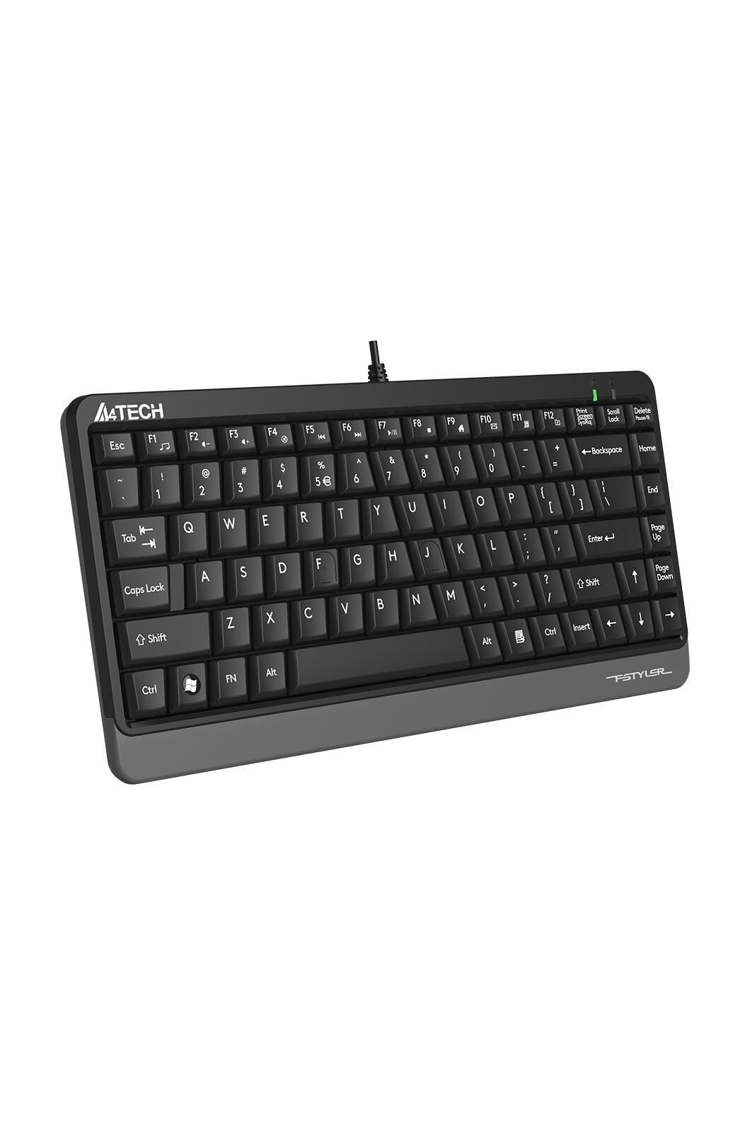 A4Tech - A4Tech FKS11 Grey Full Size A-Shape Comfortable Wired Keyboard - grey