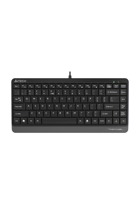 A4Tech - A4Tech FK11 Grey Compact Wired Keyboard - grey