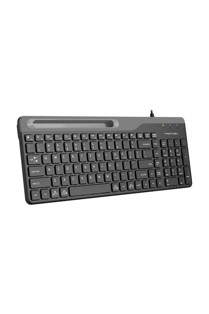 A4Tech - A4Tech FK25 Black TKL 2-Section Multimedia Wired Keyboard - black