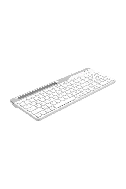 A4Tech - A4Tech FK25 White TKL 2-Section Multimedia Wired Keyboard - white
