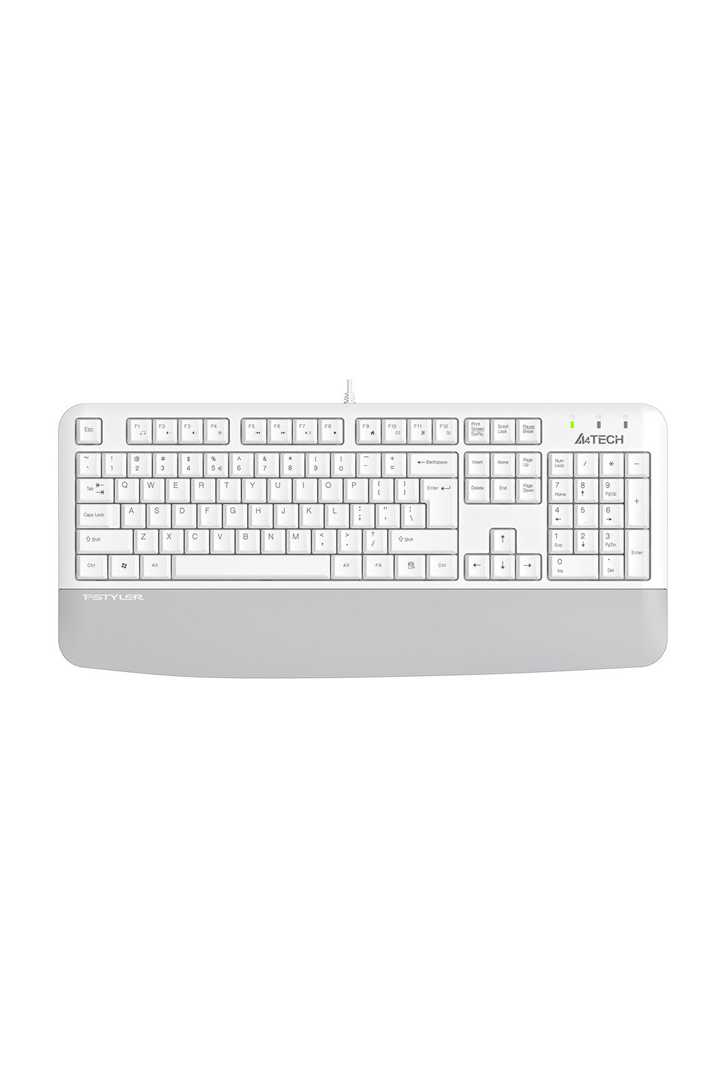A4Tech - A4Tech FK20 White Full Size Multimedia Wired Keyboard - white