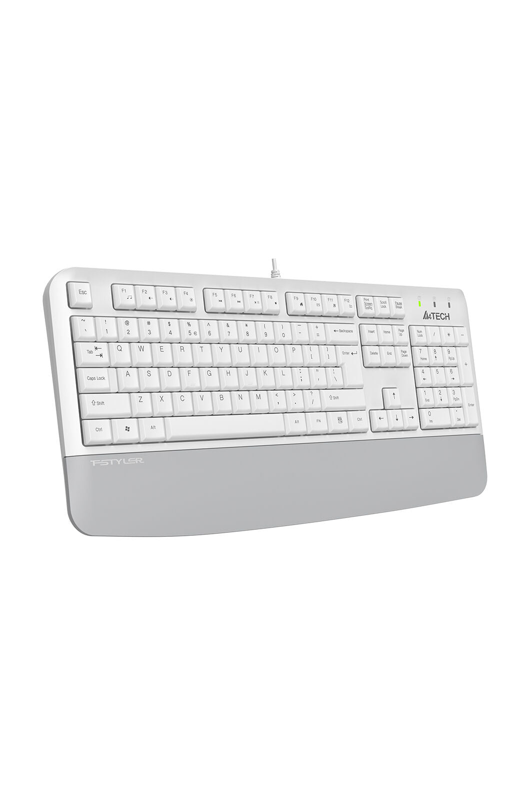 A4Tech - A4Tech FK20 White Full Size Multimedia Wired Keyboard - white
