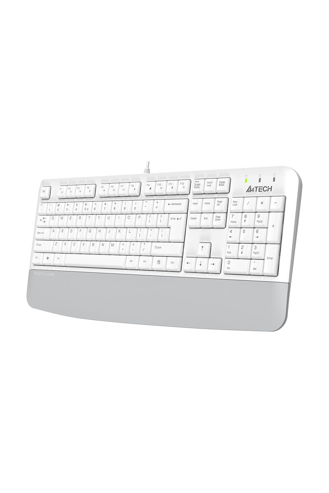 A4Tech - A4Tech FK20 White Full Size Multimedia Wired Keyboard - white