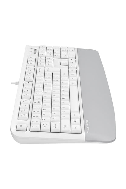 A4Tech - A4Tech FK20 White Full Size Multimedia Wired Keyboard - white
