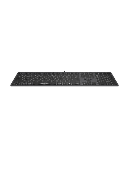 A4Tech - A4Tech FX60 Grey Full Size Soft-Switch Backlit Wired Keyboard - grey