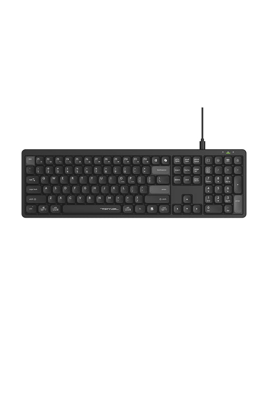 A4Tech - A4Tech FX55 Black Full Size Low-Profile Wired Keyboard - black