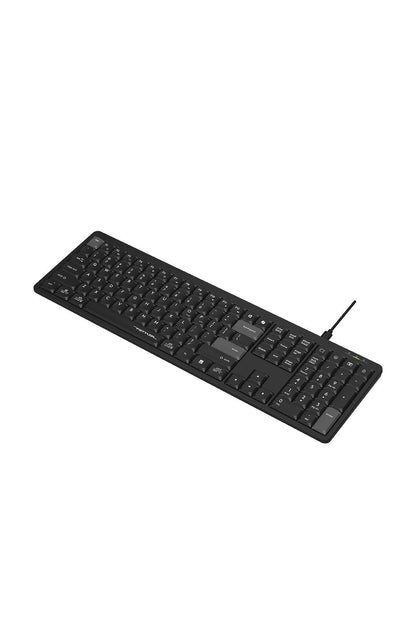 A4Tech - A4Tech FX55 Black Full Size Low-Profile Wired Keyboard - black
