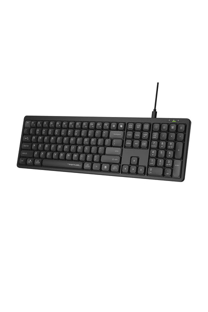 A4Tech - A4Tech FX55 Black Full Size Low-Profile Wired Keyboard - black