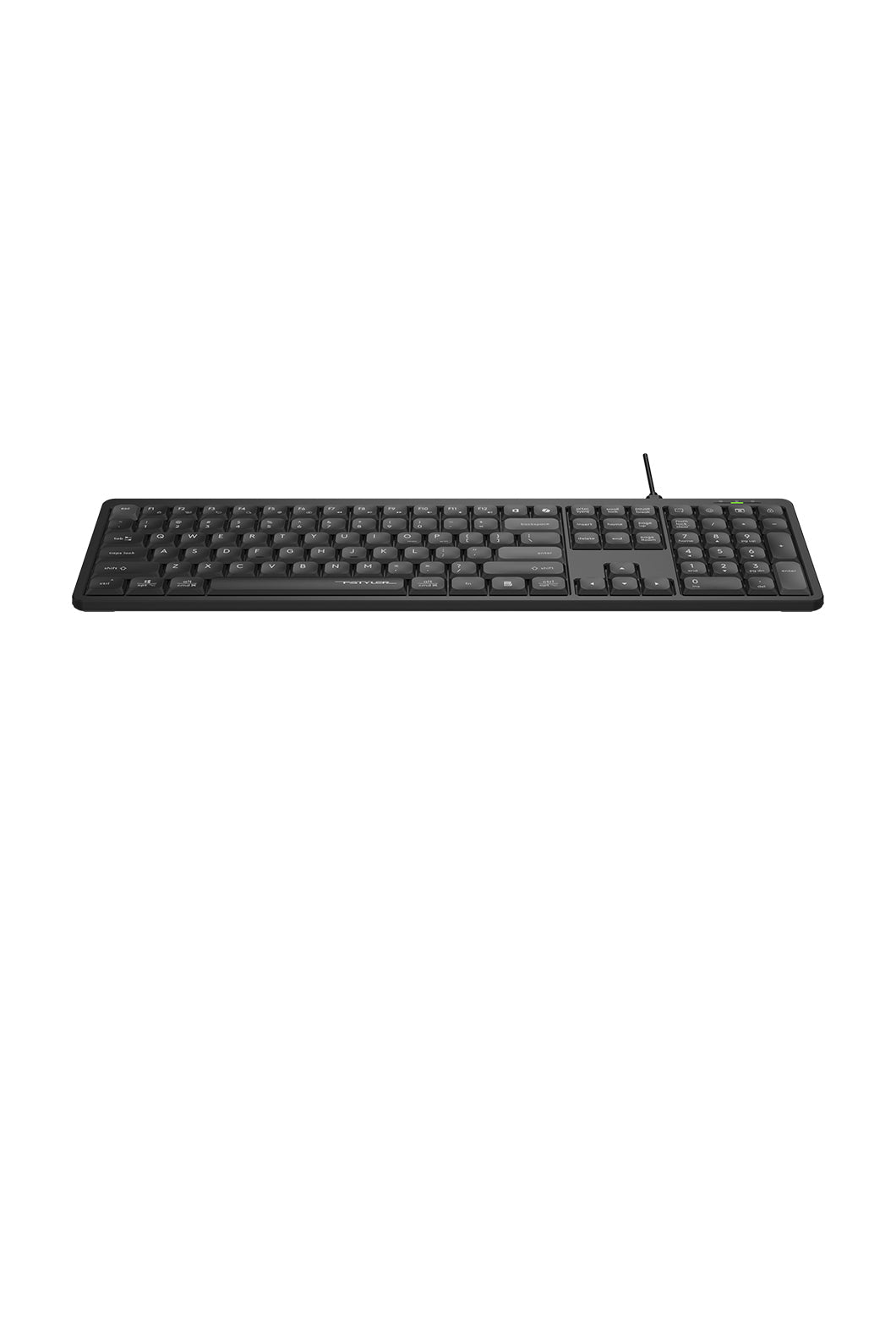 A4Tech - A4Tech FX55 Black Full Size Low-Profile Wired Keyboard - black